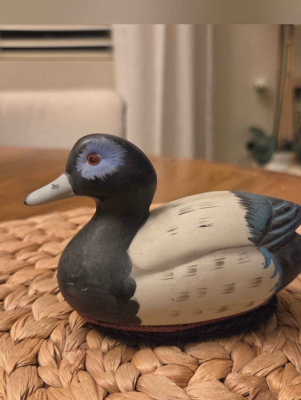 Vintage JASCO Duck Clothes Lint Brush Decoy Made in Taiwan Flocked Bottom